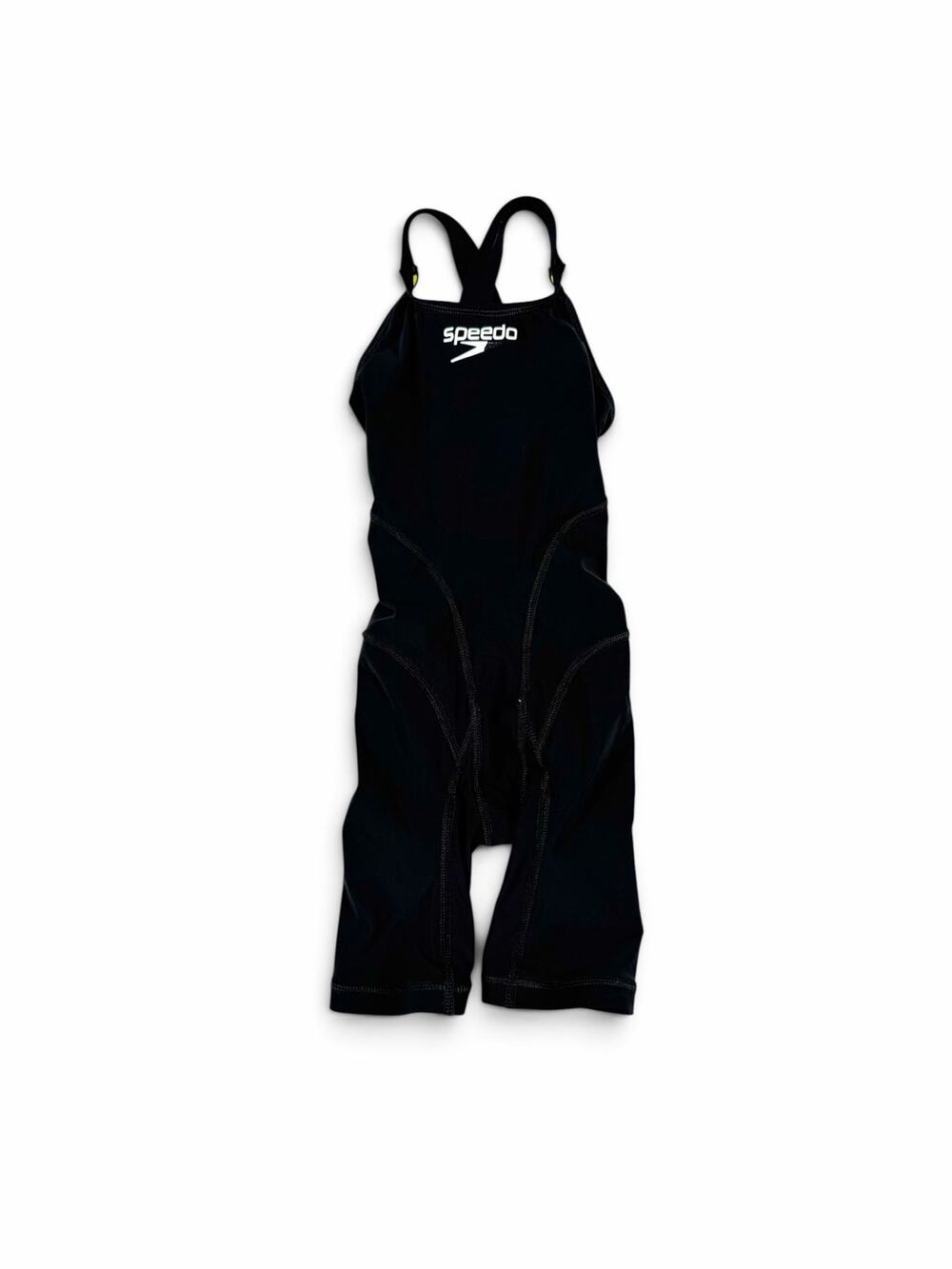 Speedo PowerPLUS Kneeskin Technical Racing Swimsuit Black Size 16 (girls 8)